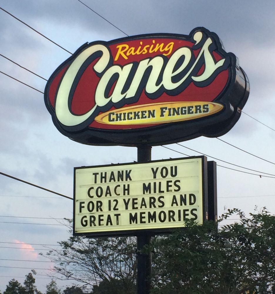 Raising Cane's shows one love for Les Miles