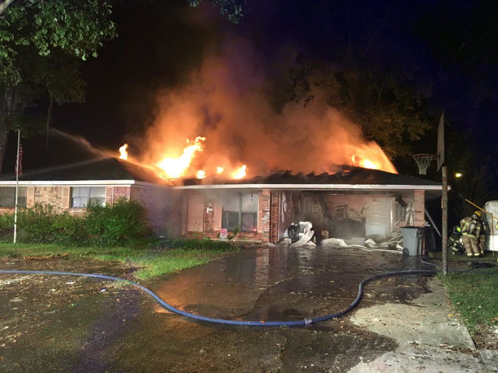 Two fire dept. investigating blaze on Patricia Dale, 1 firefighter transported